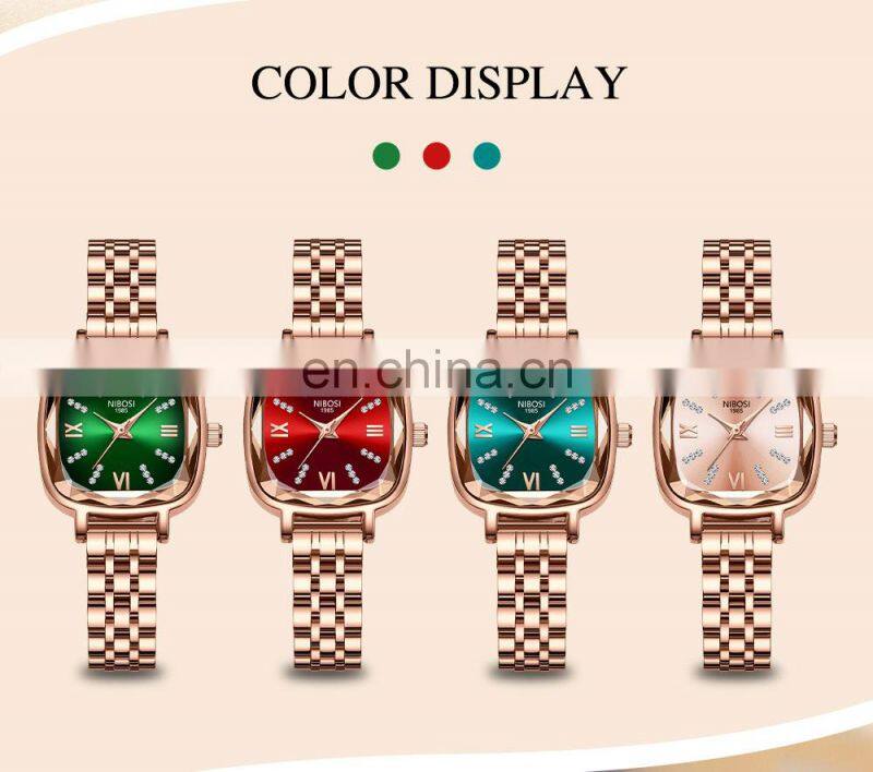 2022 NIBOSI Luxury Women Quartz Watches Ladies Creative Bracelet Wristwatches Female Clock Relogio Feminino Montre 2535