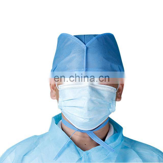 Hot sale non-woven disposable round cap For Hospital And Food Industry bouffant surgical cap