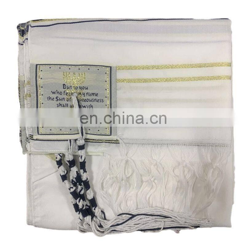 Large Polyester Prayer Shawl Arab Scarf Prayer Pentacost Israel Prayer Talit Shawls Isreal