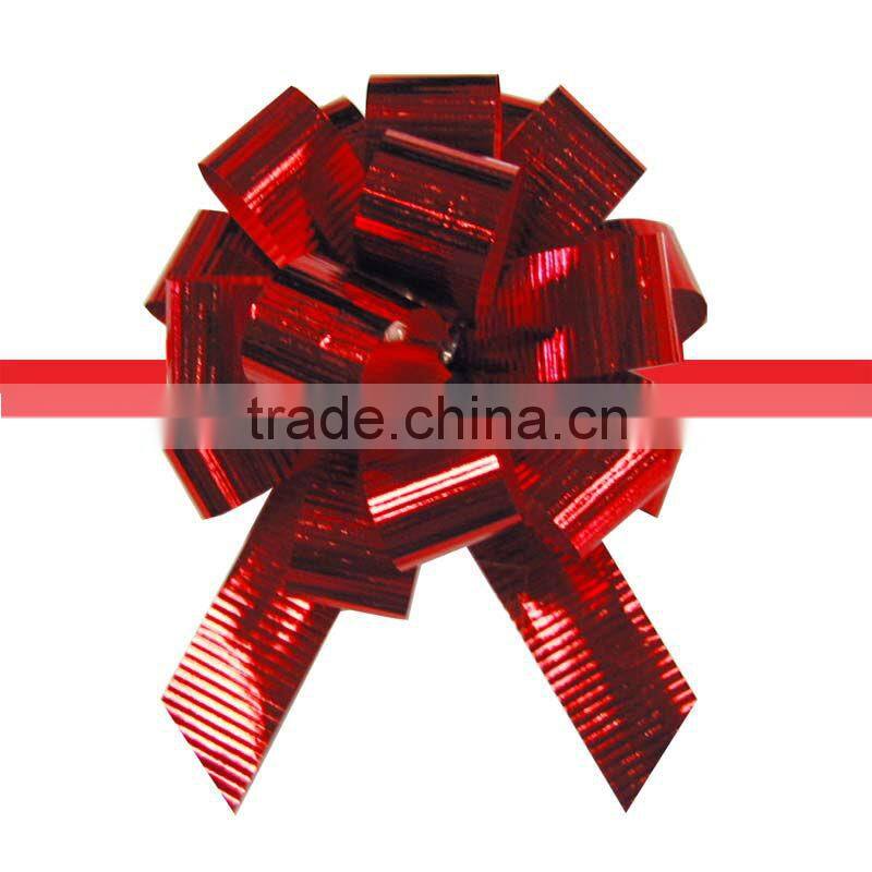 HOT SALE! Holographic Purple PP Butterfly Ribbon Pull Bow for Wedding /Birthday Flower Decoration