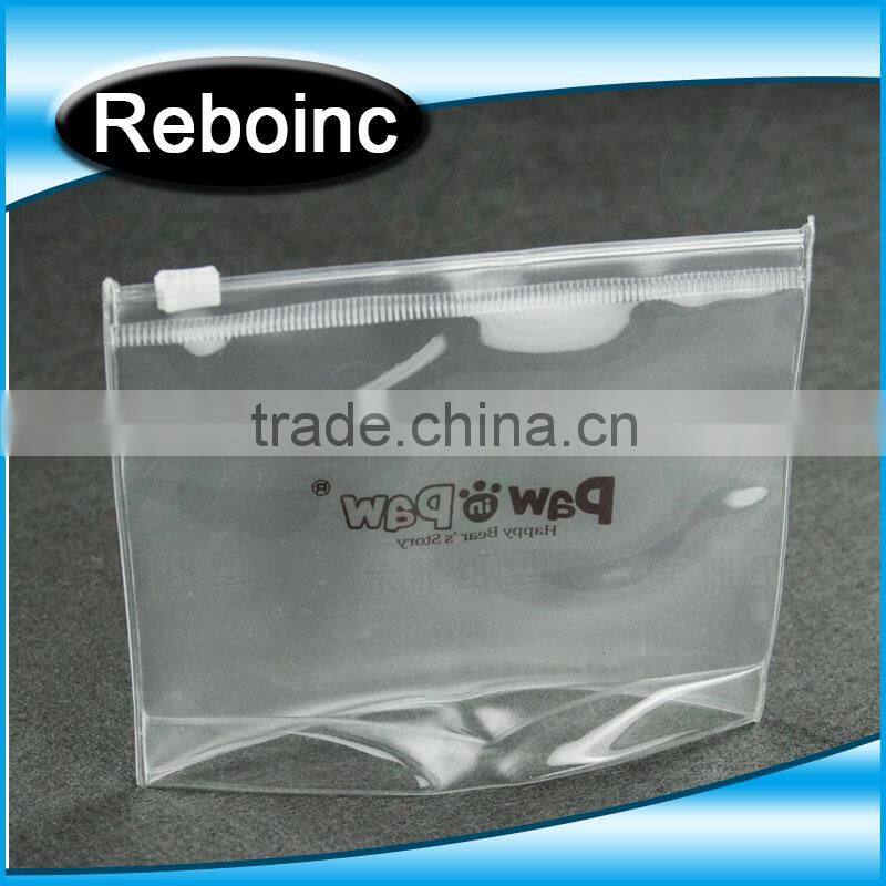 Slider ziplock frosted pvc bag for toliety packing frost pvc bag for tooth brush