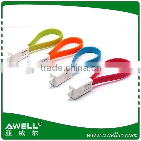 Hot sell mini bracelet usb cable for apple iphone 5 and samsung/new products for iphone cable