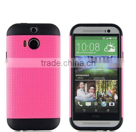 2015 China Factory Newest Tough Slim Armor Case Shockproof for HTC M8 case Cover back case