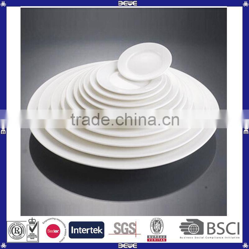 custom white custom made round plate