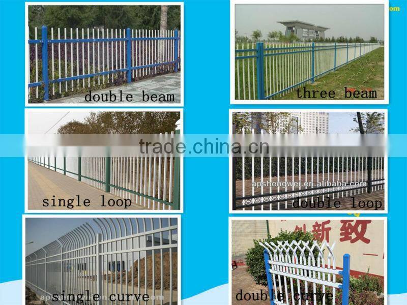 Colored powder coated wrought iron metal fence