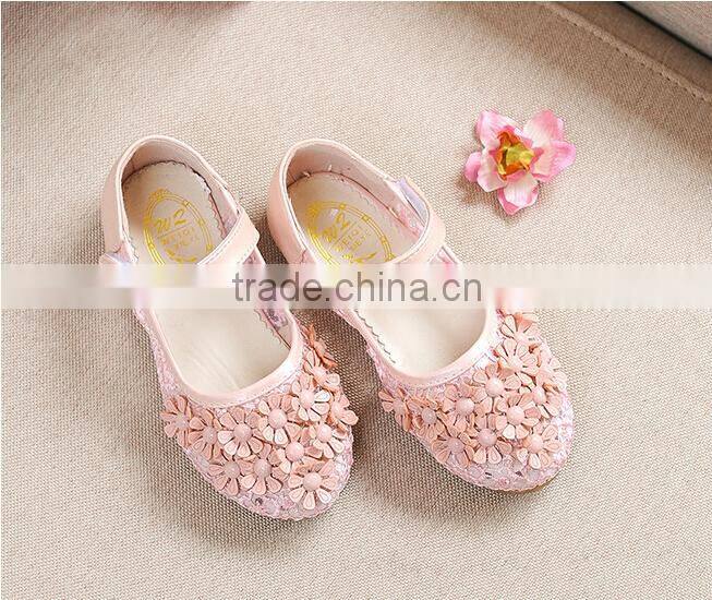 cute princess wholesale girls shoes sweet girl flower high heel flower shoes