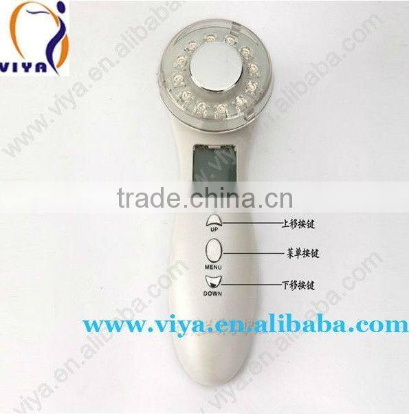 LW012 Popular LCD 7 color photon LED skin rejuvenation ultrasonic