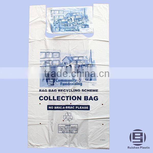 AGEN Biodegradable PE Printed Plastic Charity Bag For Collection