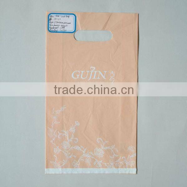 Printed Logo HDPE Die Cut Bags For Clothes Package