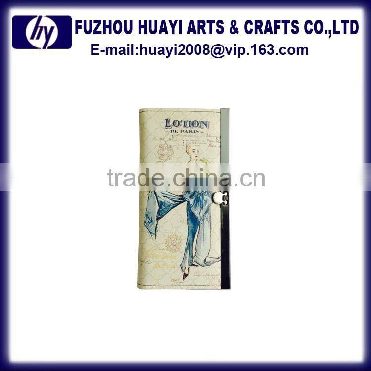 Popular promotion cute girl printed genuine pu leather wallet purse