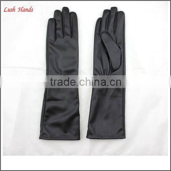 long women dresses imitation leather fabric wholesale factory gloves