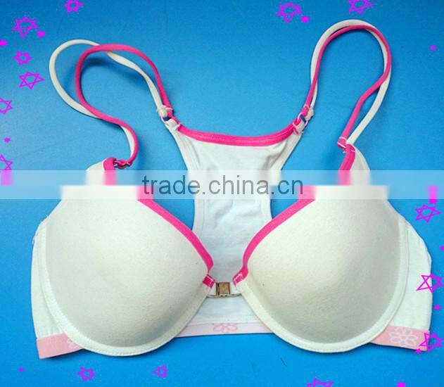 White Sport Bra, Front Closure