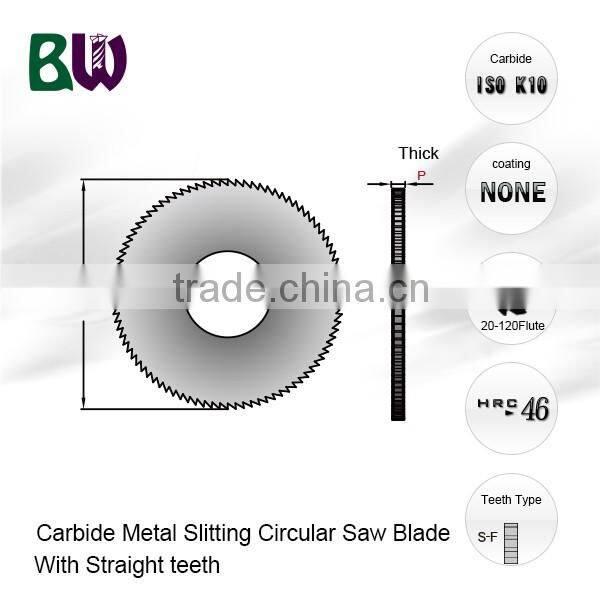 Tungsten Carbide Metal Slitting Circular Saw Blade For Milling Machine