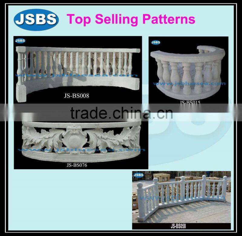 hand carved stone antique baluster