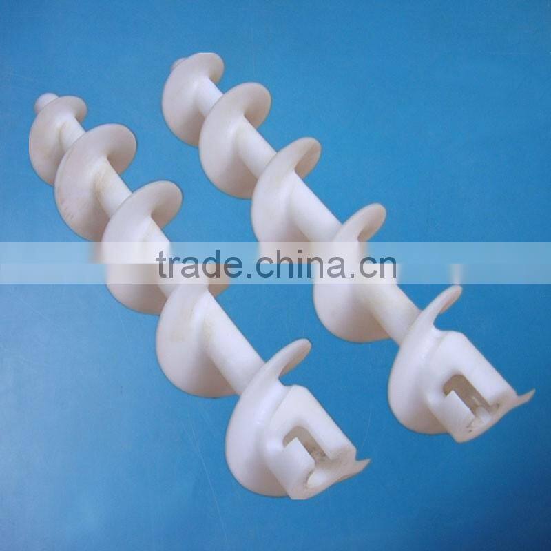 high precision engineering plastic CNC machining uhmw-pe conveyer screw rod