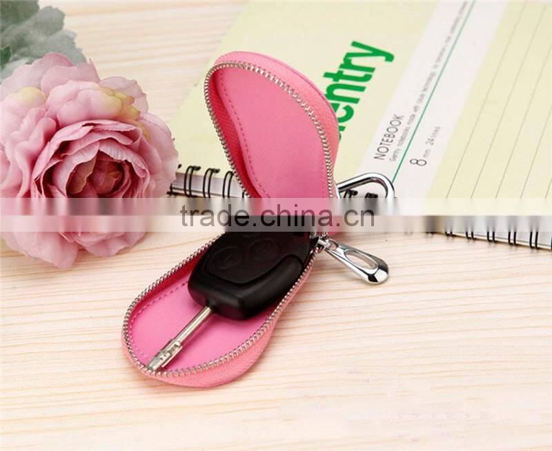 Cheap Promotion Korea Gift Mini Leather Car Key Holders