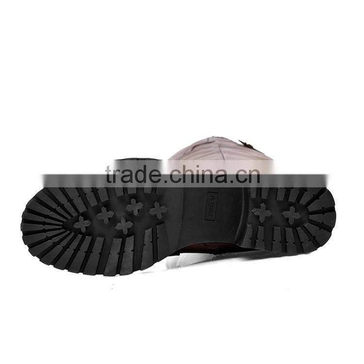 GD fashion women round toe tall zipper flat boots for ladies