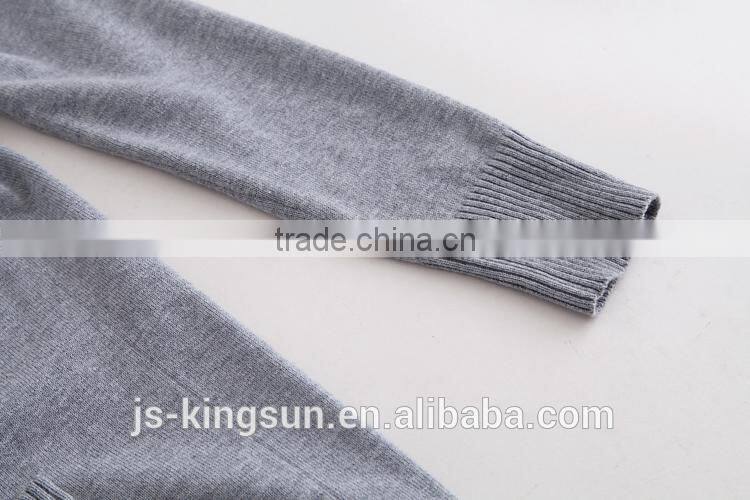 Woman 100% combed cotton knitted sweater coat