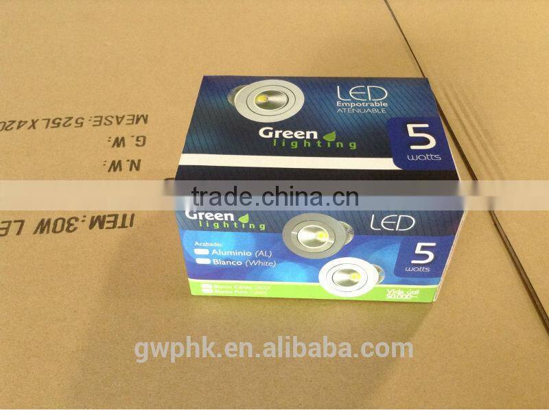 LED COB downlight square 5w