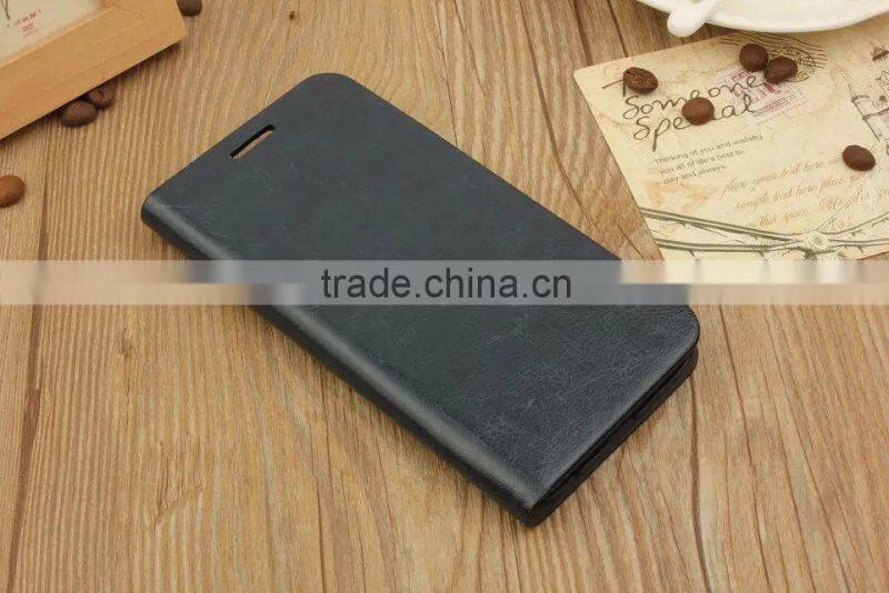 Genuine leather Magnetic flip wallet case for samsung galaxy s6 edge plus