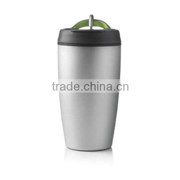 400ml portable sport travel stainless steel thermal vacuum mug with handle