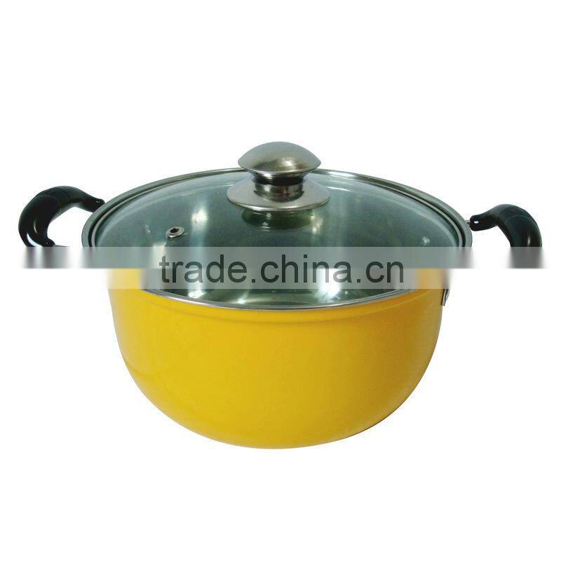 stainless steel colorful painted nonstick multi stock pot set