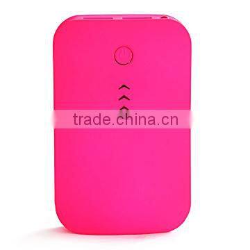 8400mAh colorful dual USB output mobile power stations with torch