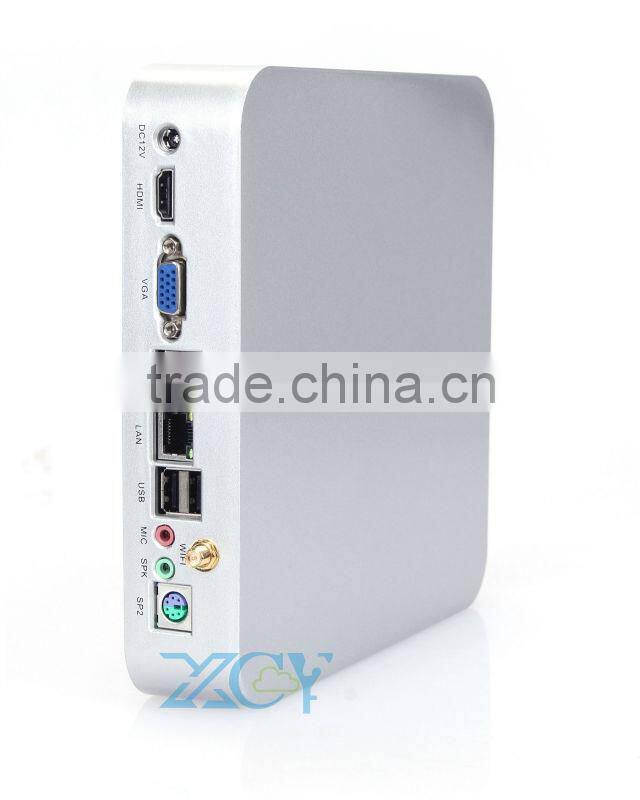 XYC X-24X cheap mini pc atom D2500 Desktop Mainboard latest mini computer with 2GB RAM 32GB SSD no noise,less heat