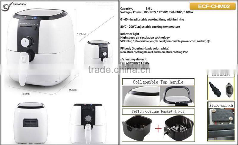 Button control air fryer ECF-JH02