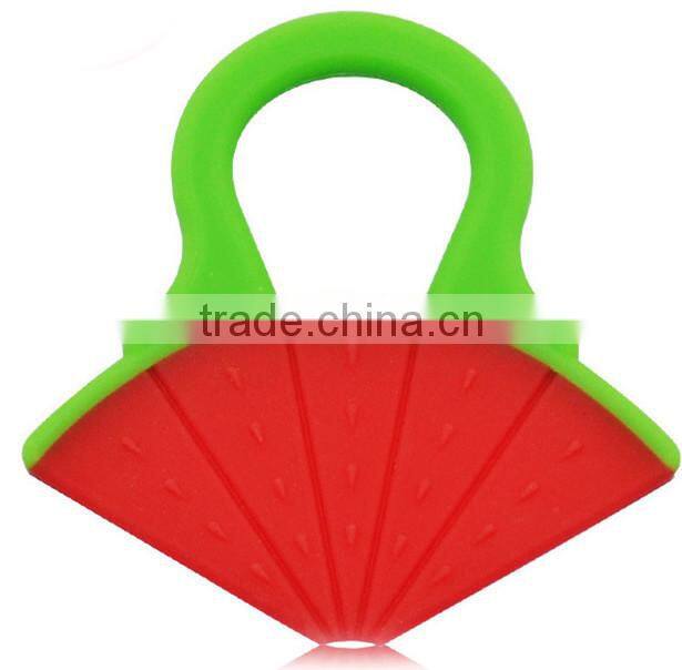 FDA funny silicone baby fruit teether for baby toy