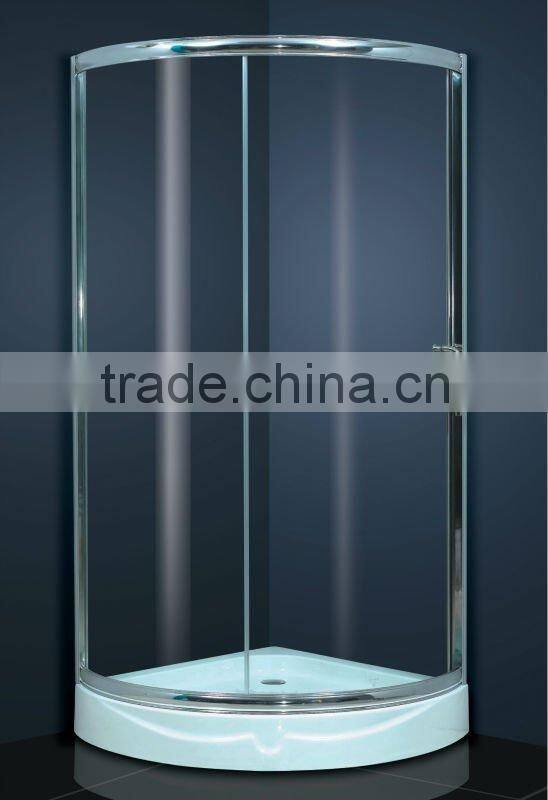 Hot! Arc-shape Sliding Cheap Small Curved Glass Shower Enclosure(KT6004)