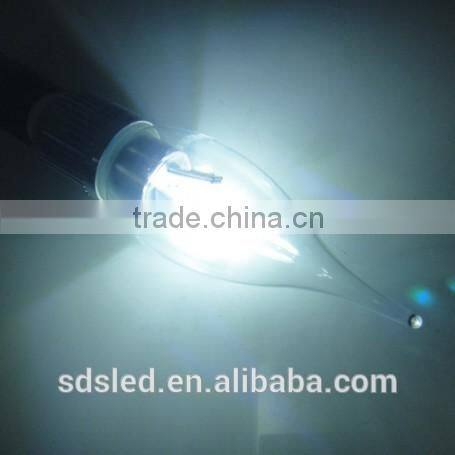 LED Candle bulb E12 3W LED Candle Bulb SMD5630 Cool White Silver candle lamp