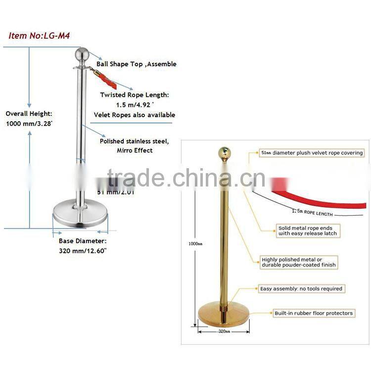 queue pole crowd control stanchion with corda for sale