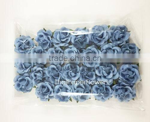 Baby Blue large Handmade Mulberry Paper Flower, Wedding Party, Scrap-booking Crafts