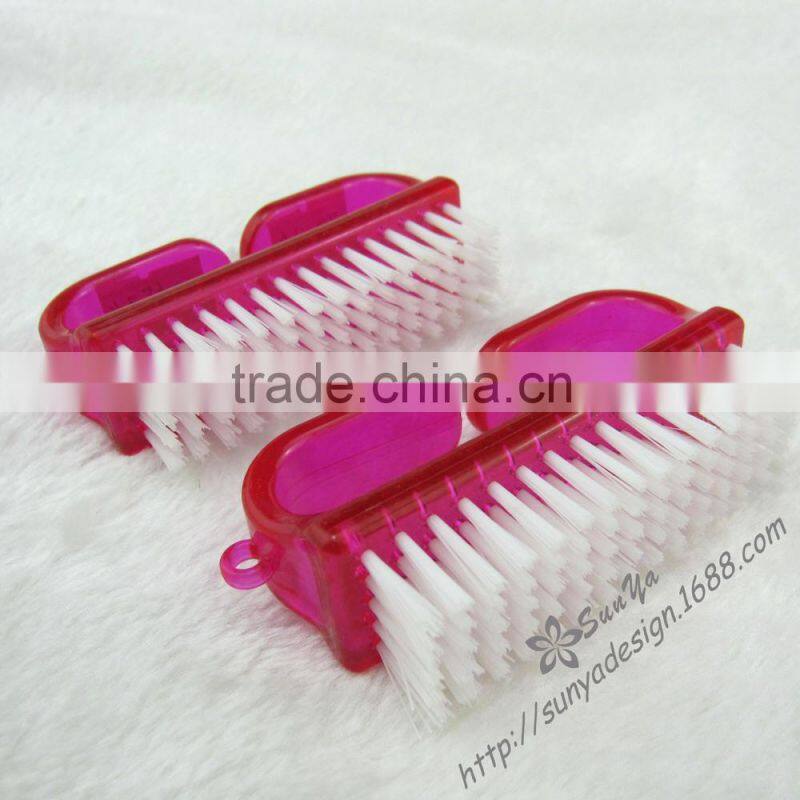 Big size plastic nail brush with pumice stone
