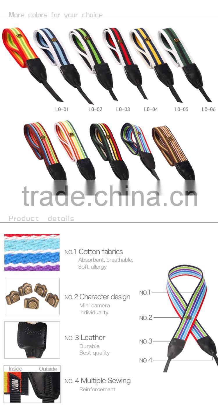 universal Colourful Ribbon Pattern D-SLR Camera Strap Shoulder Neck Strap Grip LO-10