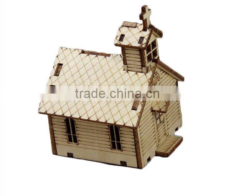 Piano and House Shape Wooden Puzzle Music Box