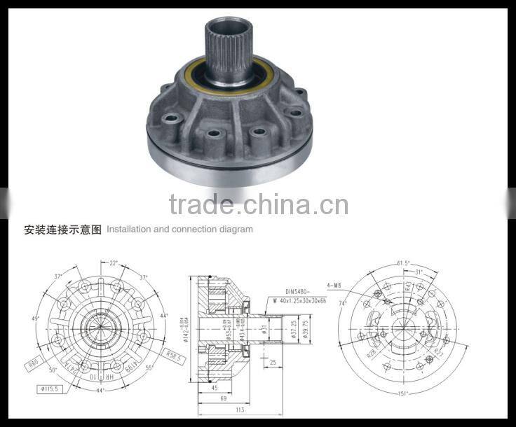 JD backhoe Transmission pump rotary hydraulic mini gear pump