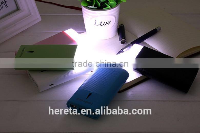 Portable 3USB output power bank with fluorescent lamp