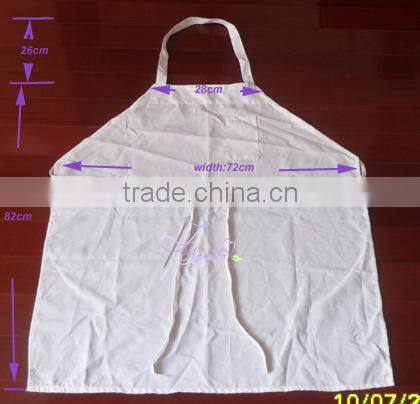 white kitchen bib aprons for restaurants, hotels-spun poly fabric
