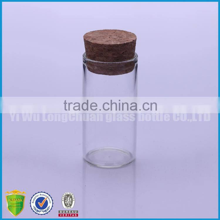 Hot Sell Empty Clea Cork Stopper Glass Wishing Message Bottles For Party