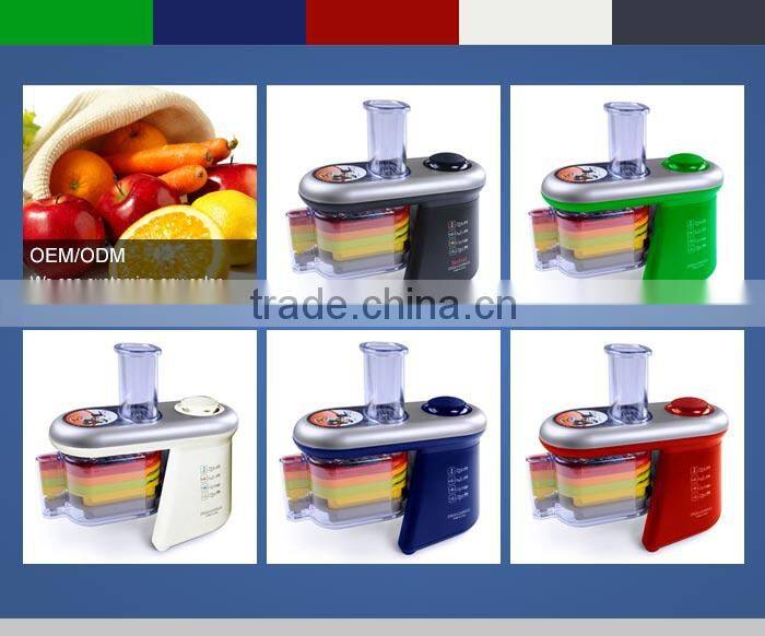 OTJ-S918 280W CE CB ISO chopper 4-blade spiral vegetable slicer makes