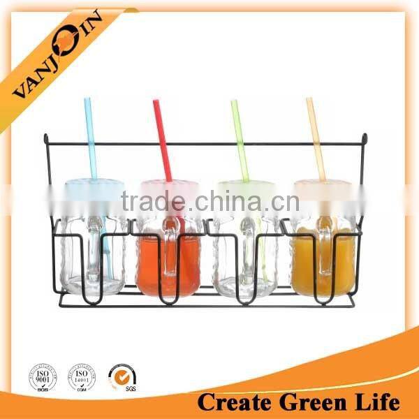 Newly Wholesale Glass Mason Jar With Carrier