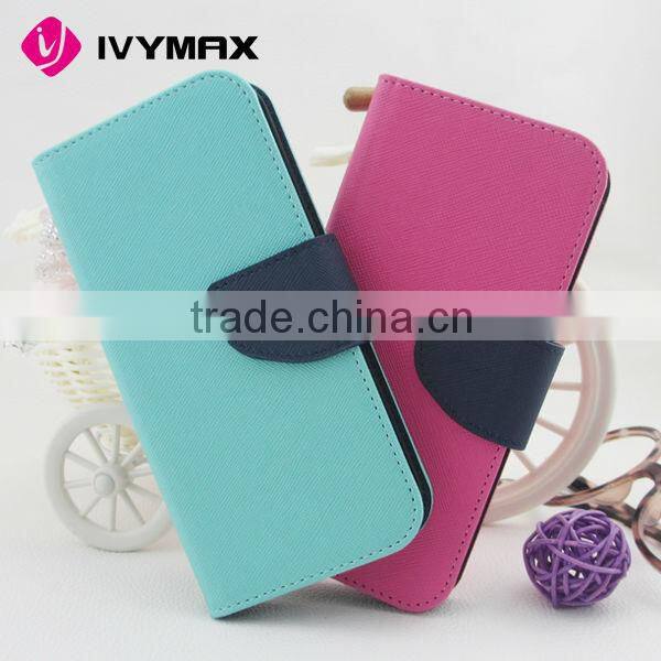 Hot selling high quality for samsung s6 edge flip pu leather cover case