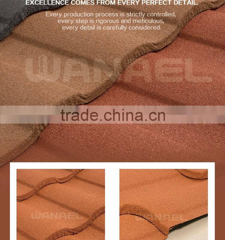 WANAEL Roman heat resistant roofing sheets aluzinc steel roof cover sheets