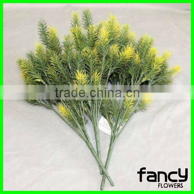 7 heads small plastic pine tree for home&outdoor decoration