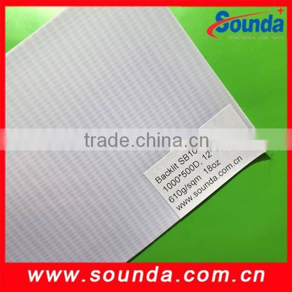 Hot sales PET backlit film for water based ink, eco-solvent ink with inkjet printer