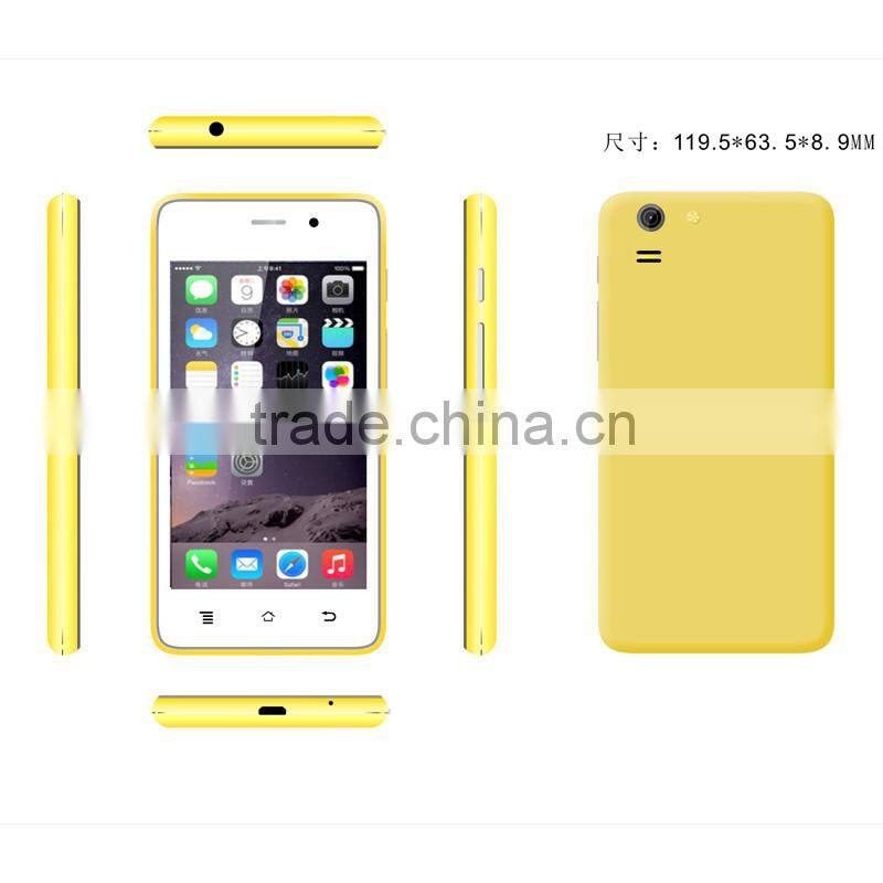 MTK6572 Dual Core Android 4.4 Smartphone 4'' HD Screen 512MB RAM 4GB ROM 2.0MP Camera factory directly selling smartphone