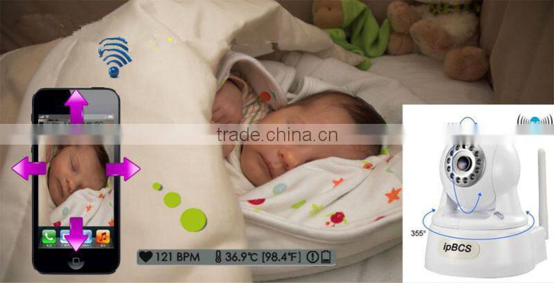Newest baby monitor camera with functions of Baby Heart Rate and Temperature Monitoring