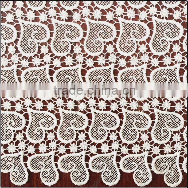 Polyester fabric water soluble chemical embroidery lace